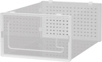 J&V Textiles 12-Pack Plastic Stackable Shoe Boxes
