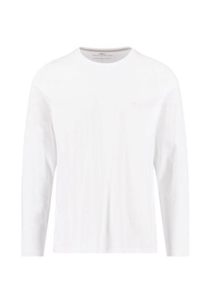Fynch-Hatton Langarmshirt FYNCH-HATTON, Herren, Gr. 4XL, weiss (wei&szlig;), Jersey, Obermaterial: 100% Baumwolle, unifarben, regular fit taillenbedeckt, Rundhals, gerad