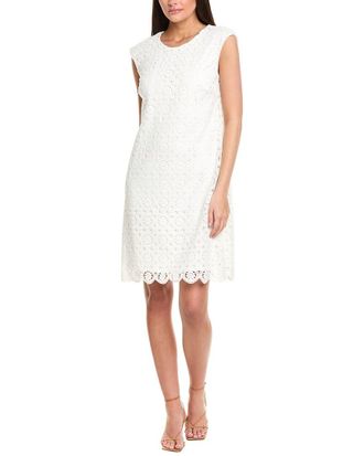 Jones New York Extended Cap Sleeve Swing Dress