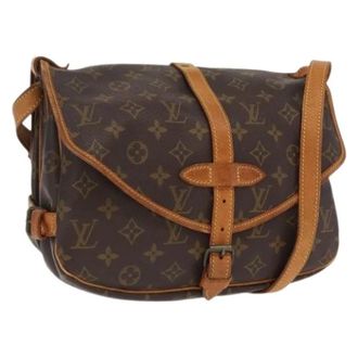 Louis Vuitton Pre-owned Cross Body Bags, female, Brown, Size: ONE SIZE Pre-owned Vintage Canvas Cross Body Bag