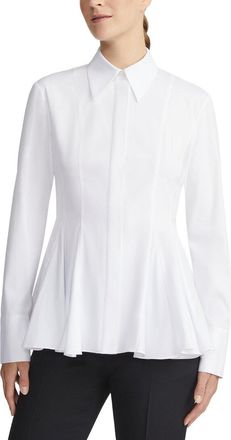 Lafayette 148 New York Godet Peplum Shirt