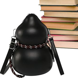 Generic Stylish Shoulder Bag - PU Leather Sling Handbag, Vintage Shoulder Purse, Calabash Leather with Adjustable Strap, Multiple Pockets Bags, School Travel 