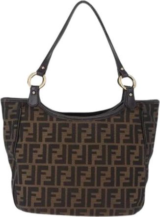 Fendi Pre-owned Shoulder Bag - Dames - Vintage Schoudertas - Bruin - ONE Size - Leer - Vintage