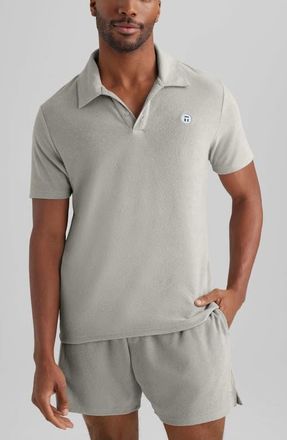 Tommy John Cabana Terry Polo in Dove at Nordstrom, Size Xx-Large