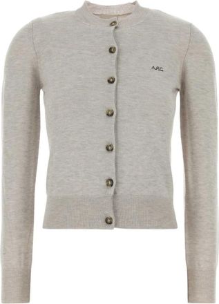 A.P.C. Rosa Cardigan - Dames - Vesten - Grijs - XS - Wol - Truien & Vesten