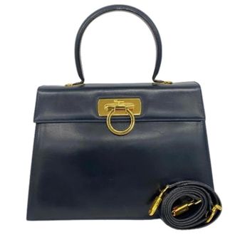 Ferragamo Pre-owned Handbags, female, Blue, Size: ONE SIZE Pre-owned Handbag