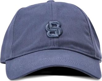 BOSS logo-embroidered baseball cap - men - Cotton/Polyester/Recycled Cotton - One Size - Blue
