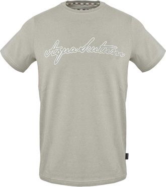 Aquascutum Heren-T-shirt van katoen met logo (Grijs)