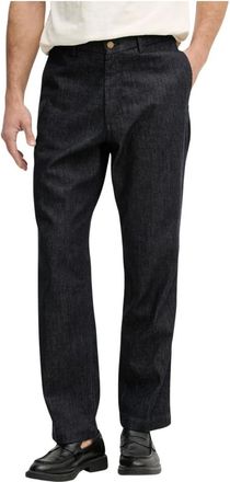 Benetton Straight Fit Jeans Chinos - Heren - Broeken - Blauw - Maat: W30 Katoen