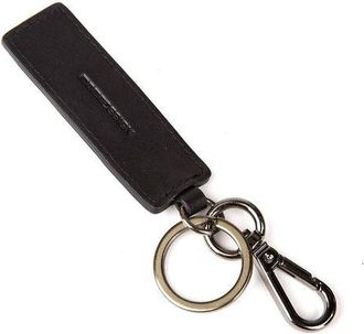 Momo Design Mens Keychain Black Genuine Leather Accessories - Keychains