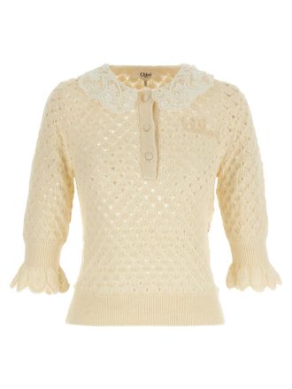 Chlo&eacute; Womens Pointelle Knit
