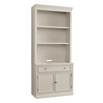 Ballard Designs Tuscan Cabinet & Hutch with Shelves - Taupe - Ballard Designs