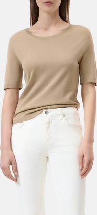 Closed Wool-Silk Blend Shirt In Beige