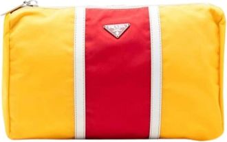 Prada Pre-owned Clutches, female, Multicolor, Size: ONE SIZE Pre-owned Nylon Pouch