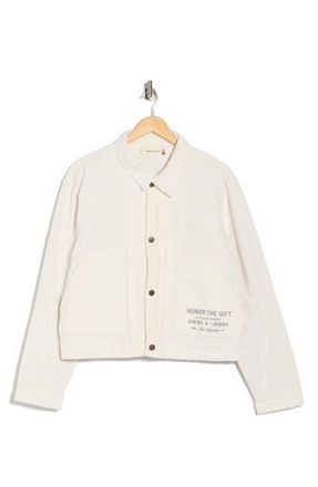 Honor The Gift Logo Detail Cotton Corduroy Jacquard Jacket in Bone at Nordstrom Rack, Size Xx-Large