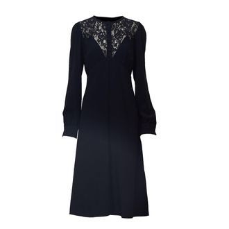N&deg;21 Midi Dress With Lace Insert And Button Detailing