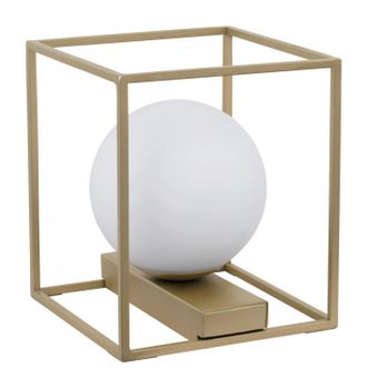 Eglo Eglo Iluminaci&oacute;n L&aacute;mpara De Sobremesa Cuadrada Con Bola De Luz Vallaspra