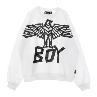 Boy London Sweatshirts, male, White, Size: S Eagle Crewneck Sweatshirt