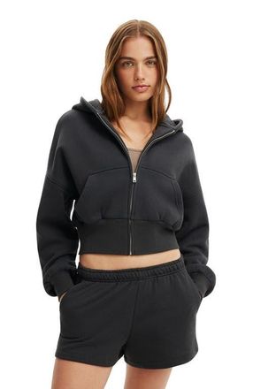 Cotton On Womens Oversized Zip Through Hoodie in Shadowstone at Nordstrom, Size Xx-Small