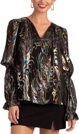 Trina Turk Ambrosial Silk-Blend Top