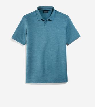 Cole Haan Mens Founders Polo Shirt - Medium Blue Size Small