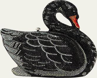 Judith Leiber Swan Crystal Minaudiere