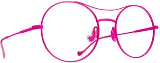 Caroline Abram Fuchsia Round Optical Frame with Double Bridge