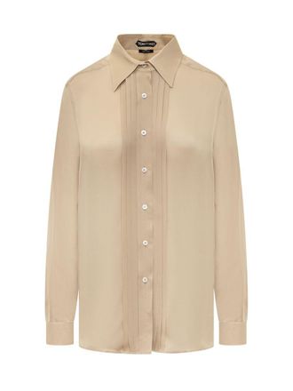 Tom Ford Silk Shirt With Pleated Detail