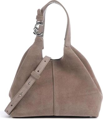 Coccinelle Su&egrave;de schoudertas met afneembare band - Dames - Schoudertassen - Bruin - ONE Size - Su&egrave;de - Tassen