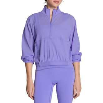 Spanx Active Run Water Resistant Half-Zip Jacket in Amethyst at Nordstrom Rack, Size X-Small