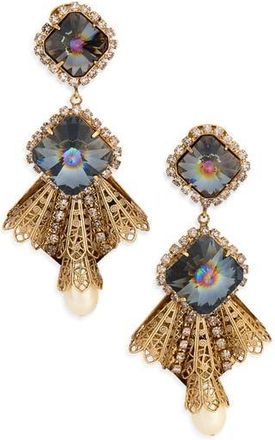 Kenneth Jay Lane Crystal Drop Earrings in Gold at Nordstrom Rack