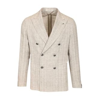 Tagliatore Heren, Jassen, Beige, Maat: L Linnen