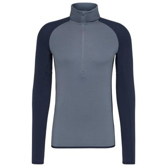 Stoic MerinoSoft180 TuleboLightSt. Half Zip Merinounterw&auml;sche f&uuml;r Herren | grau/blau