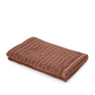 KASANOVA Telo doccia cotone Pop Corn Brick malva scuro