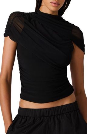 Steve Madden Kerry Mesh Top in Black at Nordstrom, Size X-Small