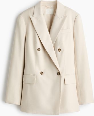H&M Zweireihiger Blazer - Hellbeige
