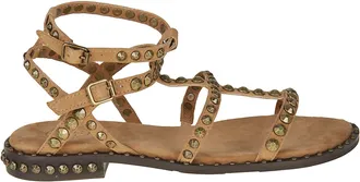 Ash Precious Brown Suede Flat Sandals