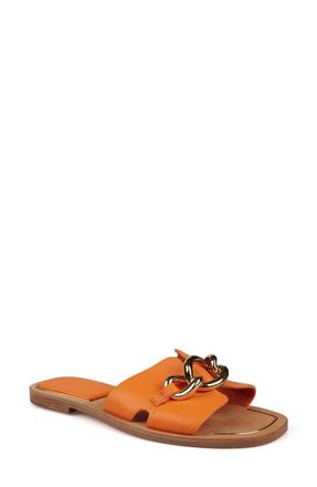 Zigi Soho Nelissa Slide Sandal in Orange Lth at Nordstrom, Size 11