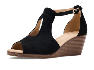 Journee Collection Kedzie Womens Wedge Shoes Black : 7.5 M, Synthetic