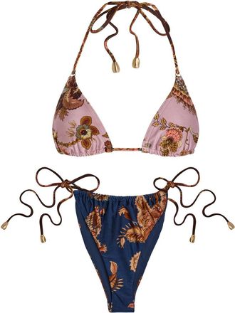 Zimmermann Aster Spliced Printed Bikini - Multicoloured - 4 (UK 16 / XL)