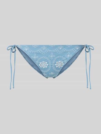 MC2 Saint Barth Bikini-Hose mit floralem Allover-Stitching Modell Virgo in Blau, Gr&ouml;&szlig;e XL