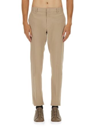 Ermenegildo Zegna Beige Flat Front Pants
