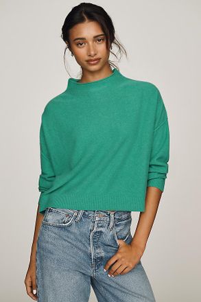 Pilcro Alani 100% Cashmere Mock-Neck Sweater