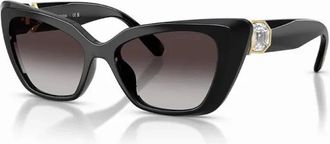 Swarovski Cat-eye Zonnebril Sk 6047 - Dames - Zonnebrillen - Zwart - ONE Size - Nylon - Accessoires