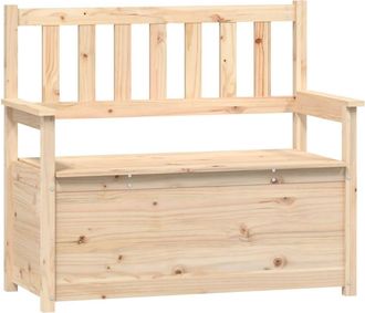 vidaXL Vidaxl - Banco De Madera Maciza De Pino 112,5x51,5x96,5 Cm