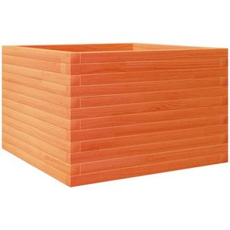 vidaXL Vidaxl - Jardinera Madera Maciza De Pino Marr&oacute;n Cera 70x70x45,5 Cm