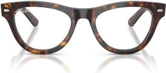 Ray-Ban 52mm Cat Eye Optical Glasses in Havana at Nordstrom