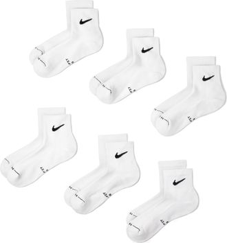 Nike Unisex Everyday Elevated Ankle Socks (6 Pairs) in Multicolor | HQ8031-901