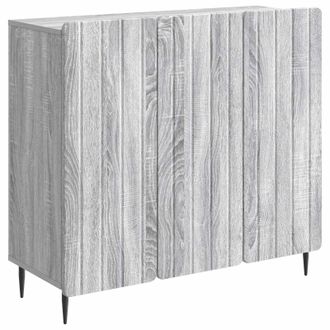 vidaXL Aparador Gris Sonoma 89 X 34,5 X 82 Cm Madera De Ingenier&iacute;a Vidaxl