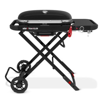 Weber Traveler Barbacoa De Gas Port&aacute;til Plegable Con Ruedas 1 Quemador 3,8 Kw 2065 Cm&sup2; Negro